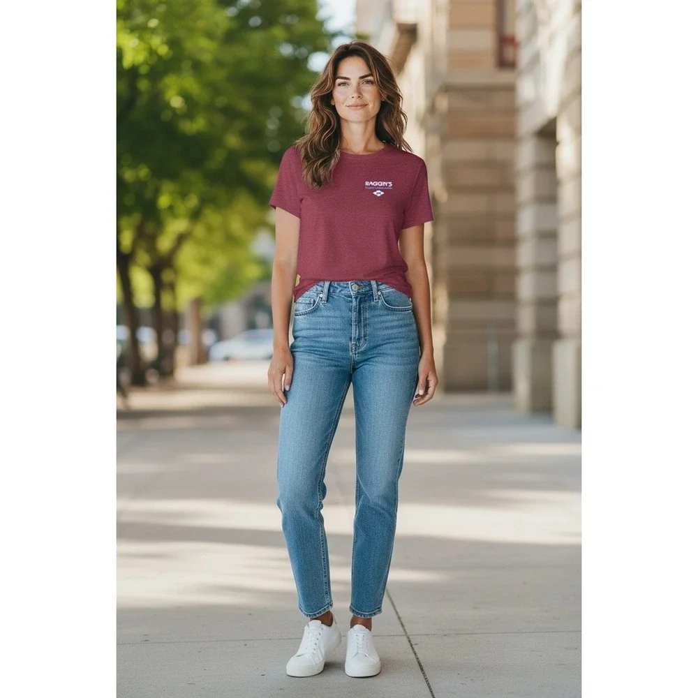 Baggin's Gourmet Sandwiches Maroon Funny T-Shirt Womens Medium Do You‎ Party Tee